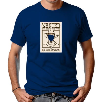 CAMISETA MASCULINA WANTED TOO CUTE