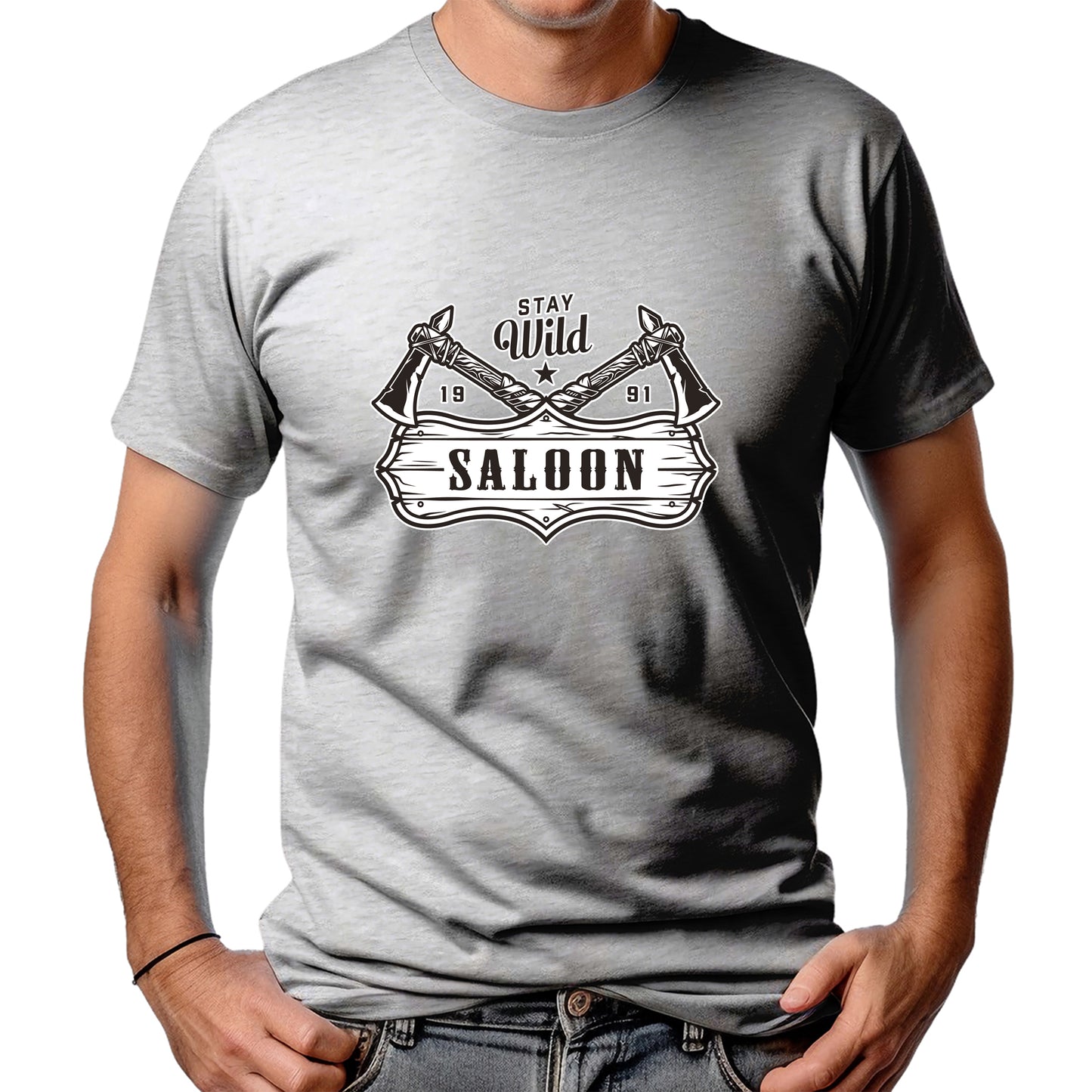 CAMISETA MASCULINA STAY WILD SALOON