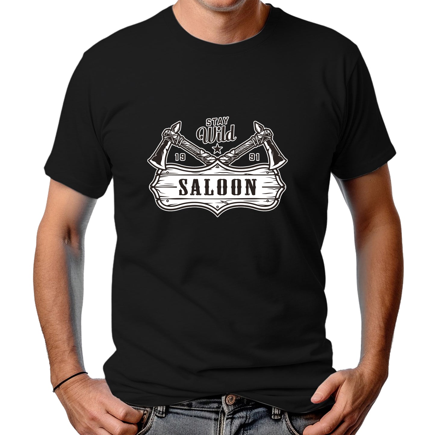 CAMISETA MASCULINA STAY WILD SALOON
