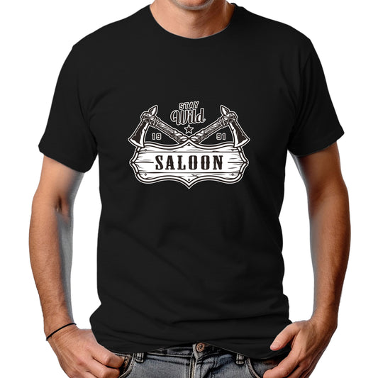 CAMISETA MASCULINA STAY WILD SALOON