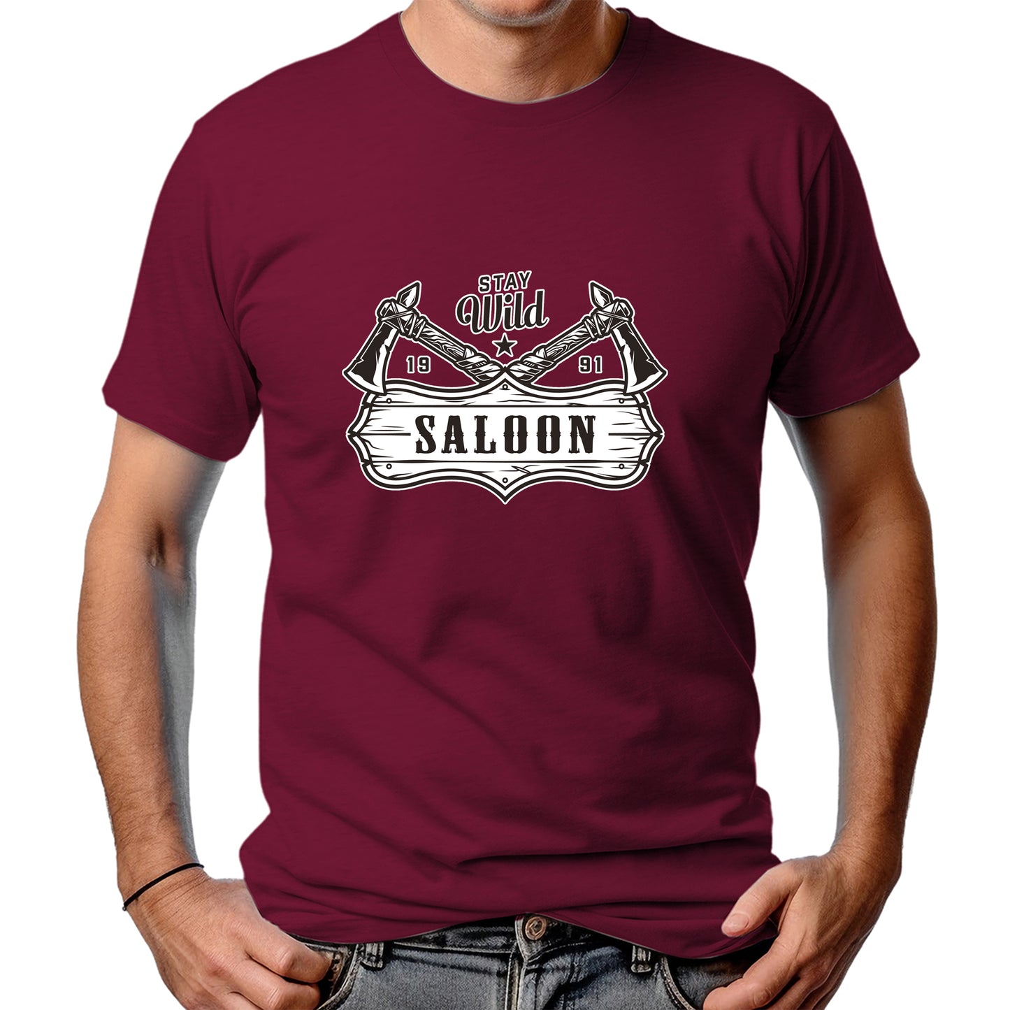 CAMISETA MASCULINA STAY WILD SALOON