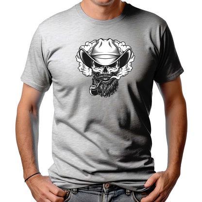 CAMISETA MASCULINA CAVEIRA FUMANDO