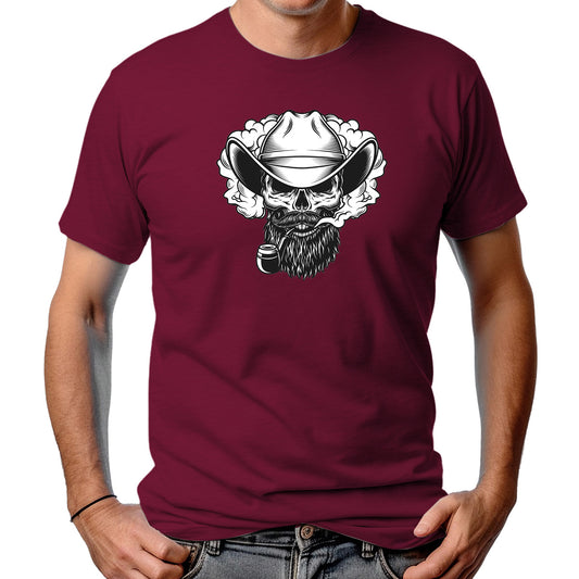 CAMISETA MASCULINA CAVEIRA FUMANDO