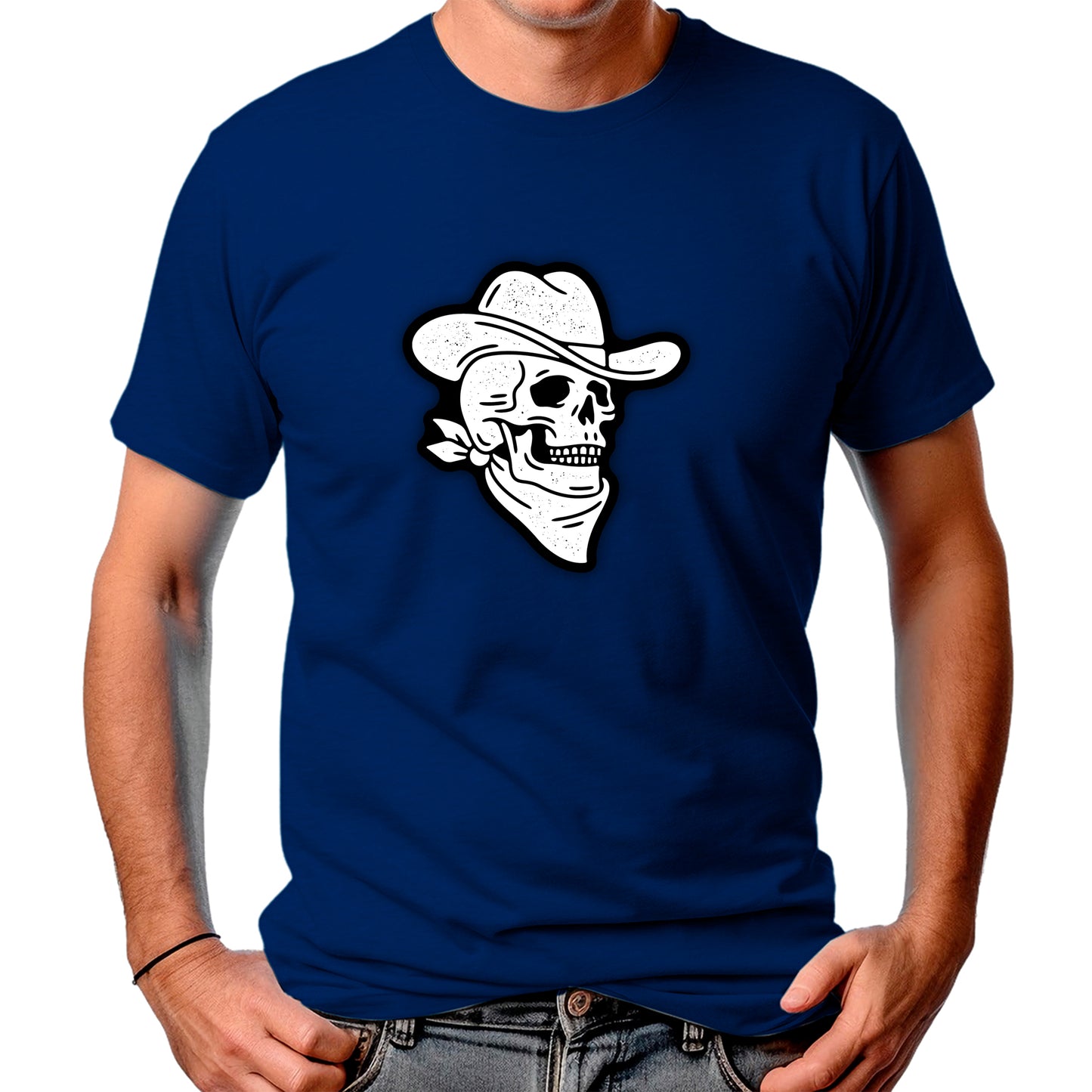 CAMISETA MASCULINA HAPPY COUNTRY SKULL