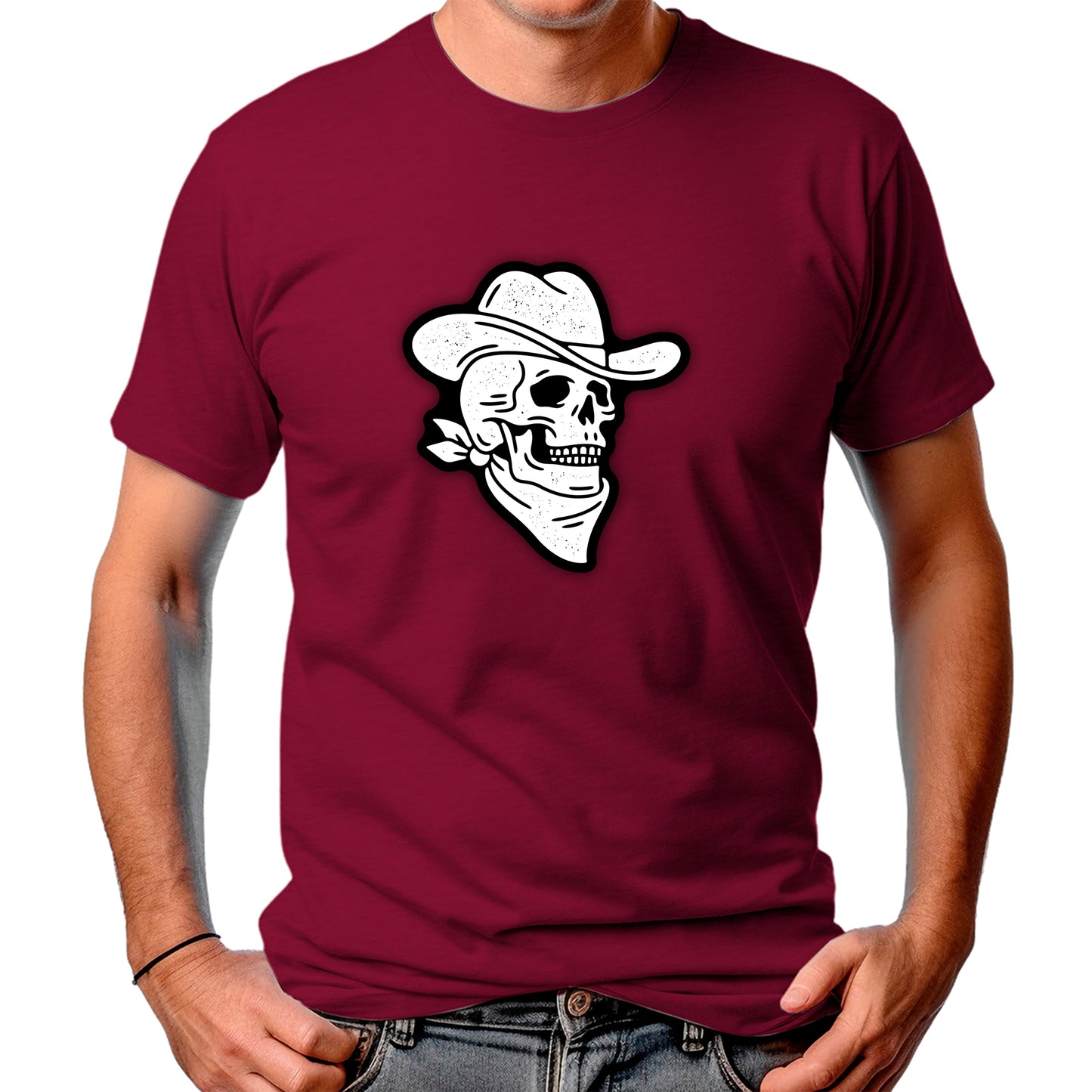 CAMISETA MASCULINA HAPPY COUNTRY SKULL