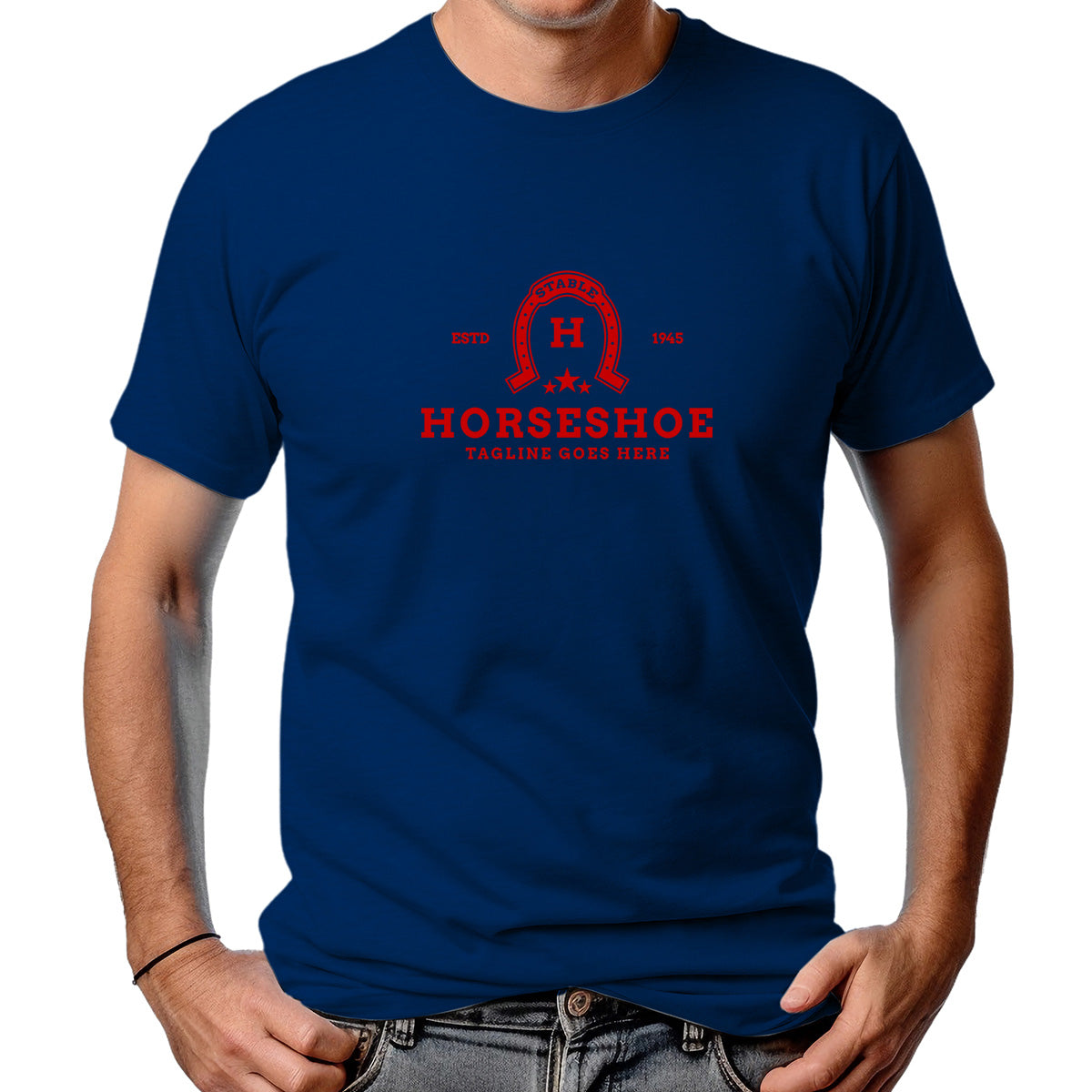 CAMISETA MASCULINA HORSESHOE RED