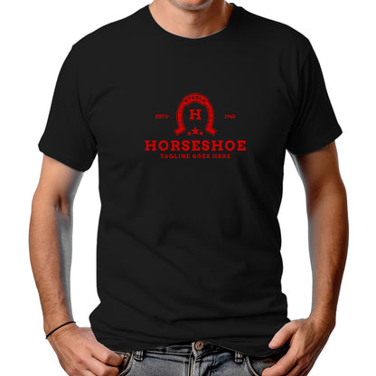 CAMISETA MASCULINA HORSESHOE RED
