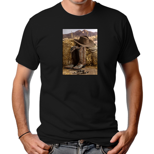 CAMISETA MASCULINA HAT AND BOOTS