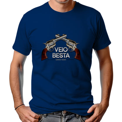 CAMISETA MASCULINA VEIOBESTA DUAL GUN 2