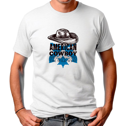 CAMISETA MASCULINA WILD WEST AMERICAN COWBOY
