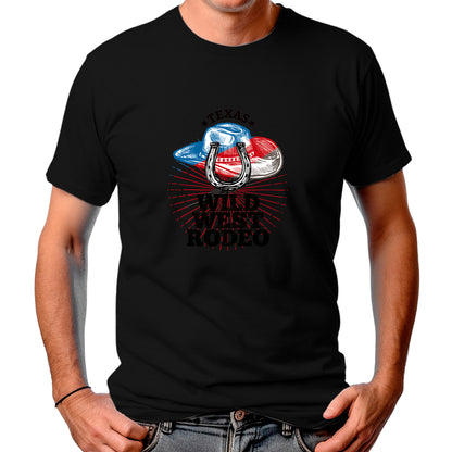 CAMISETA MASCULINA TEXAS WILD WEST RODEO