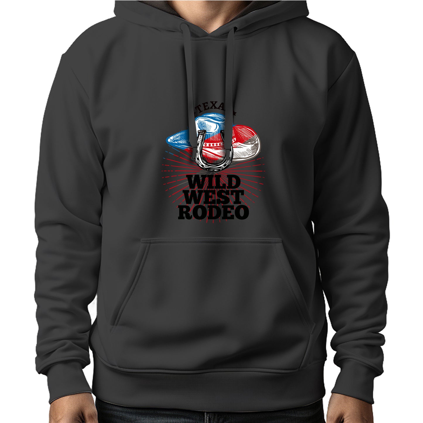 MOLETOM MASCULINO TEXAS WILD WEST RODEO