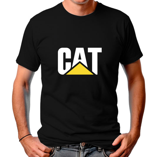 CAMISETA MASCULINA CAT BRANCO