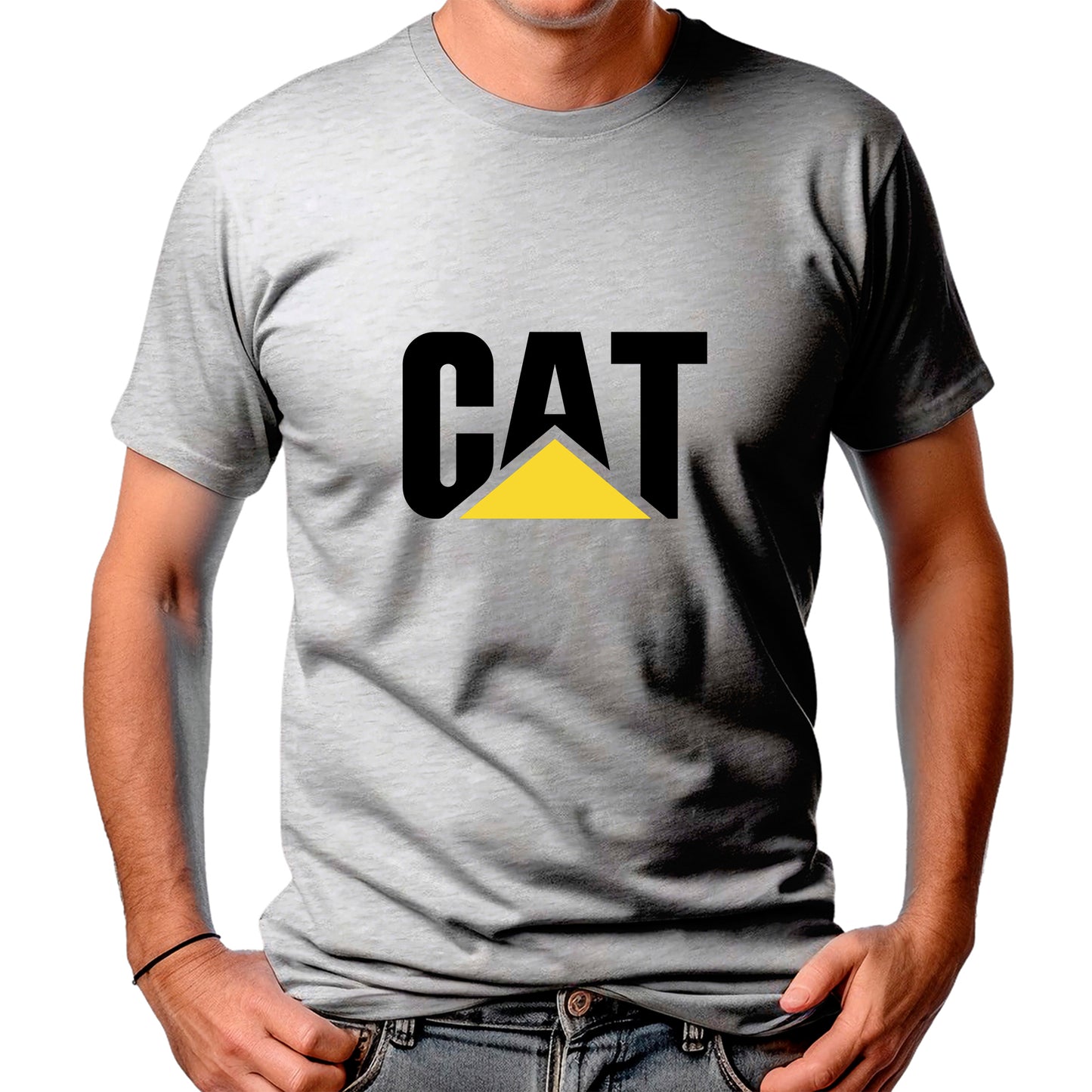 CAMISETA MASCULINA CAT PRETO