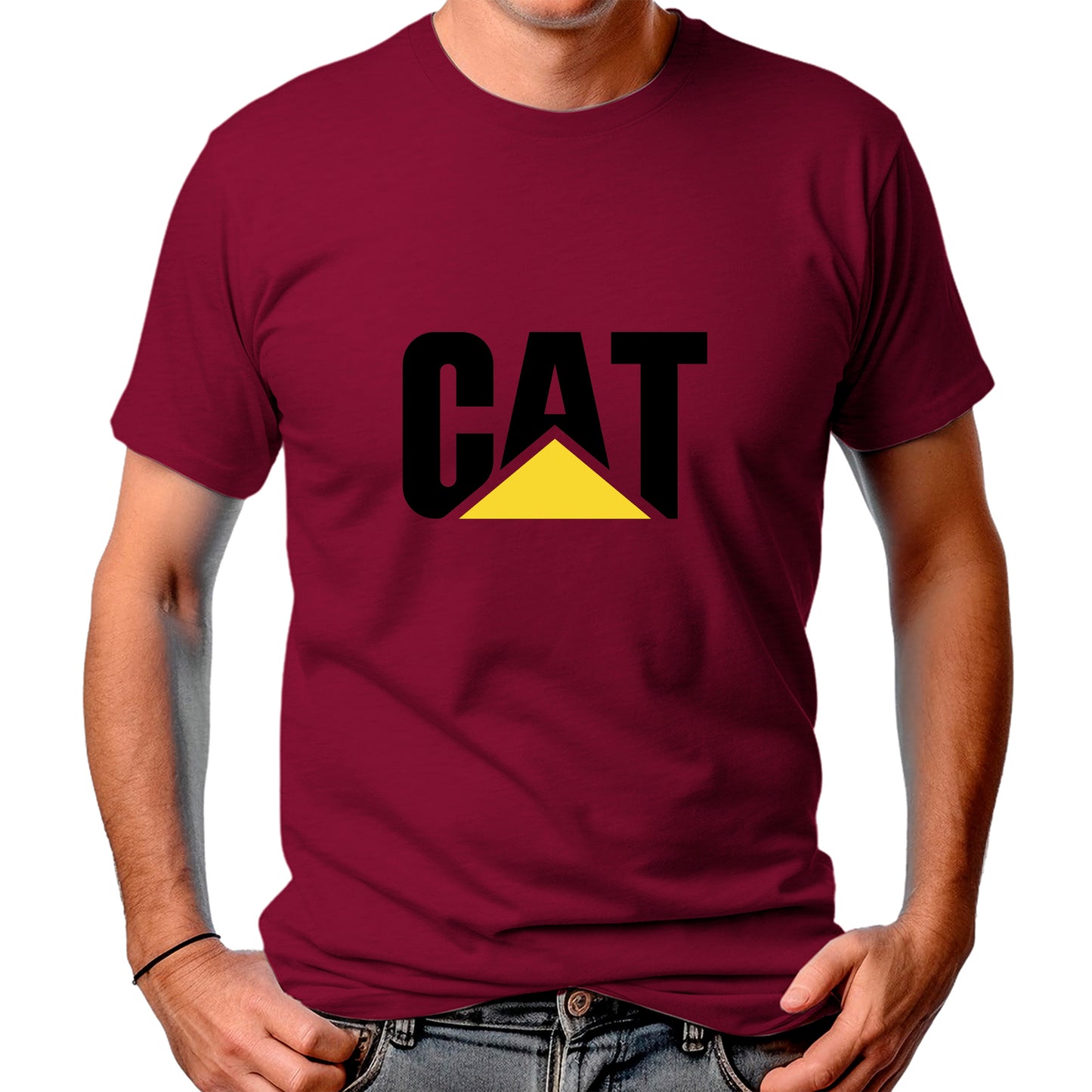 CAMISETA MASCULINA CAT PRETO