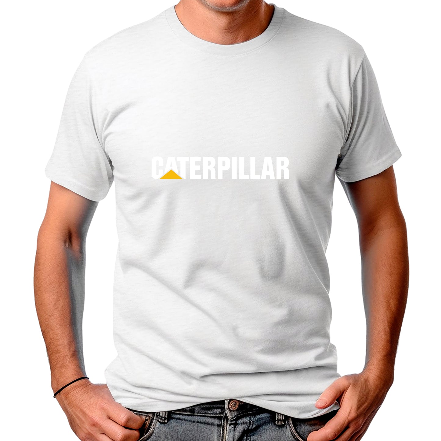 CAMISETA MASCULINA CATERPILLAR BRANCO RÉPLICA