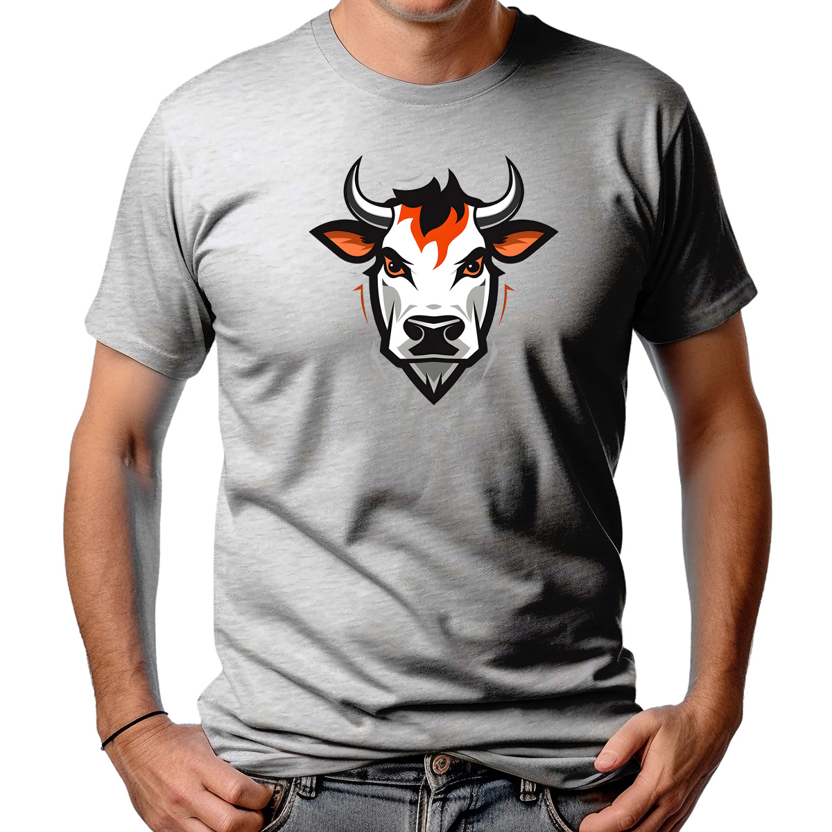 CAMISETA MASCULINA ORANGE COW