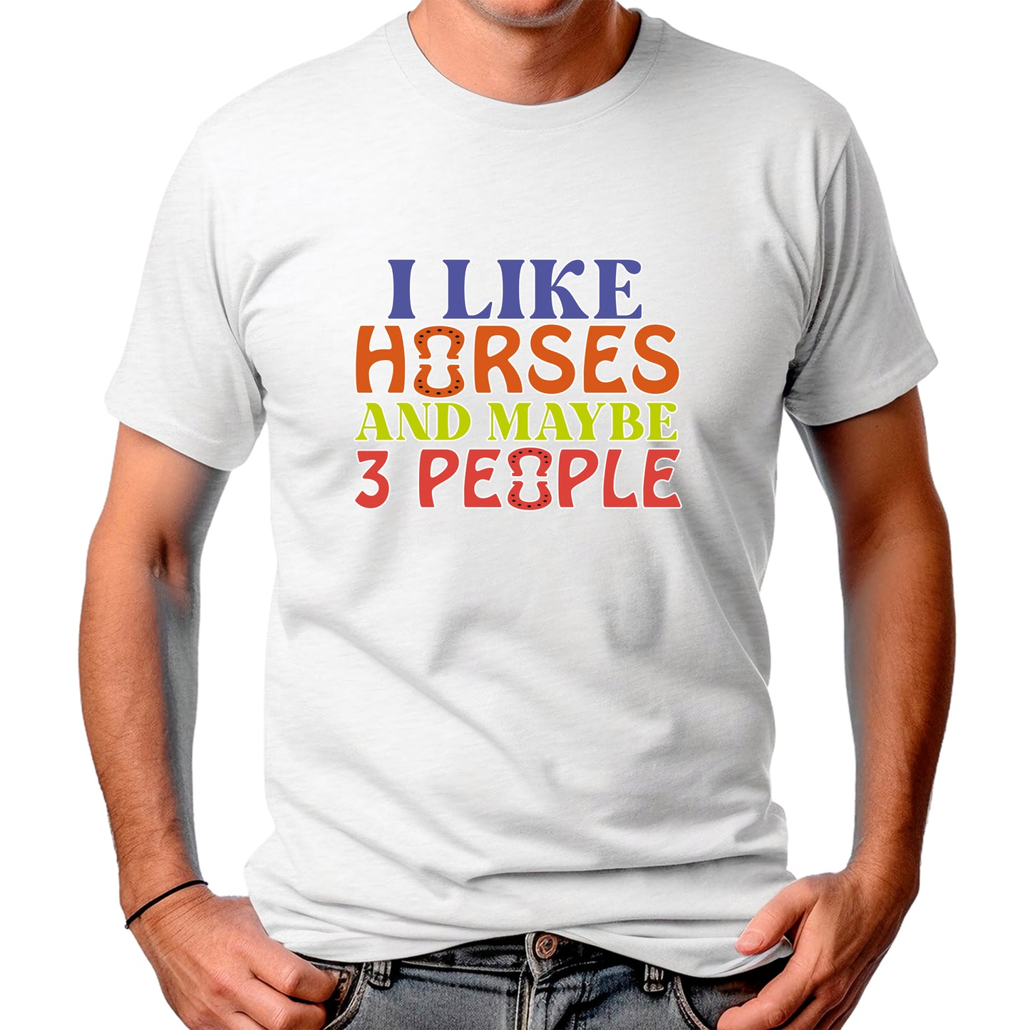 CAMISETA MASCULINA I LIKE HORSES