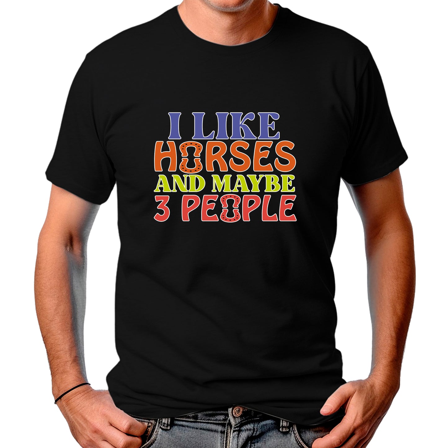 CAMISETA MASCULINA I LIKE HORSES