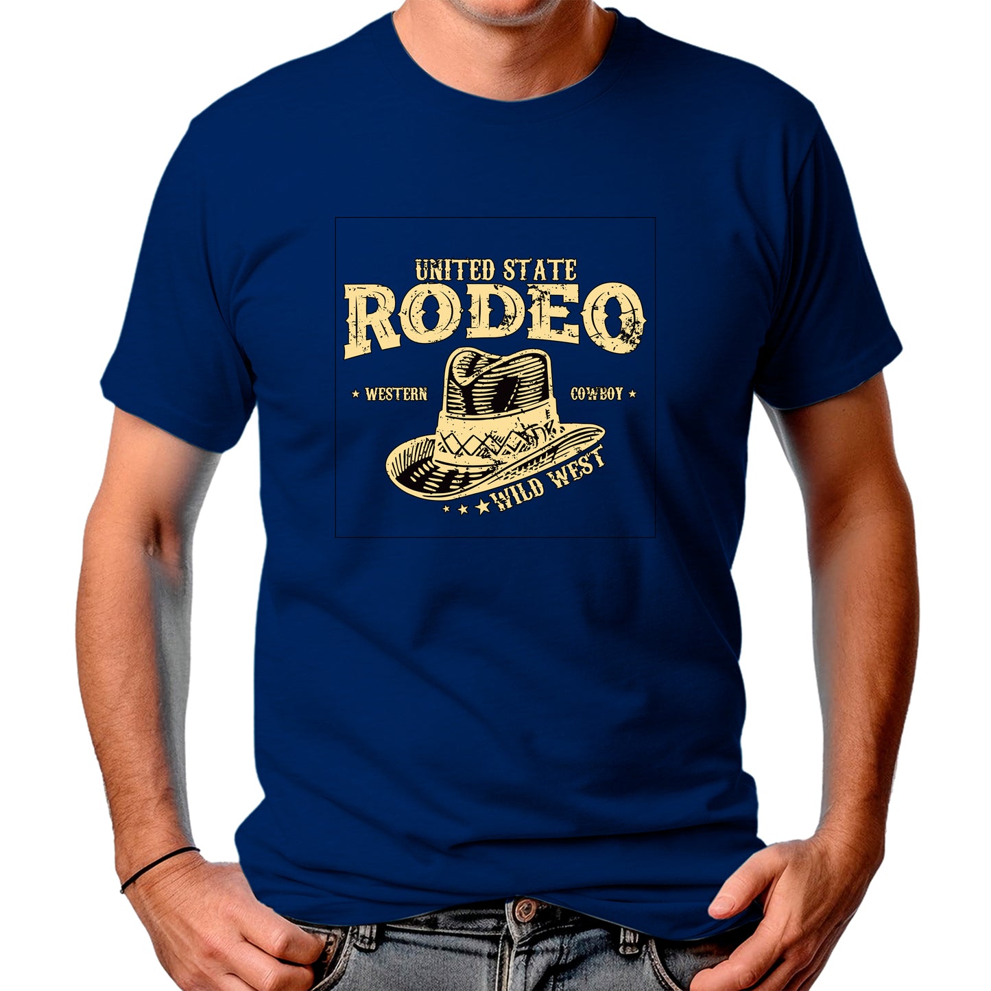 CAMISETA MASCULINA UNITED STATE RODEO WEST
