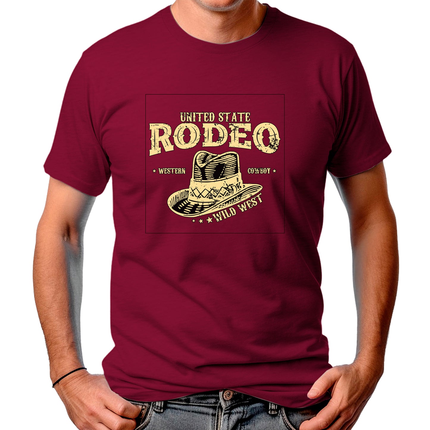CAMISETA MASCULINA UNITED STATE RODEO WEST