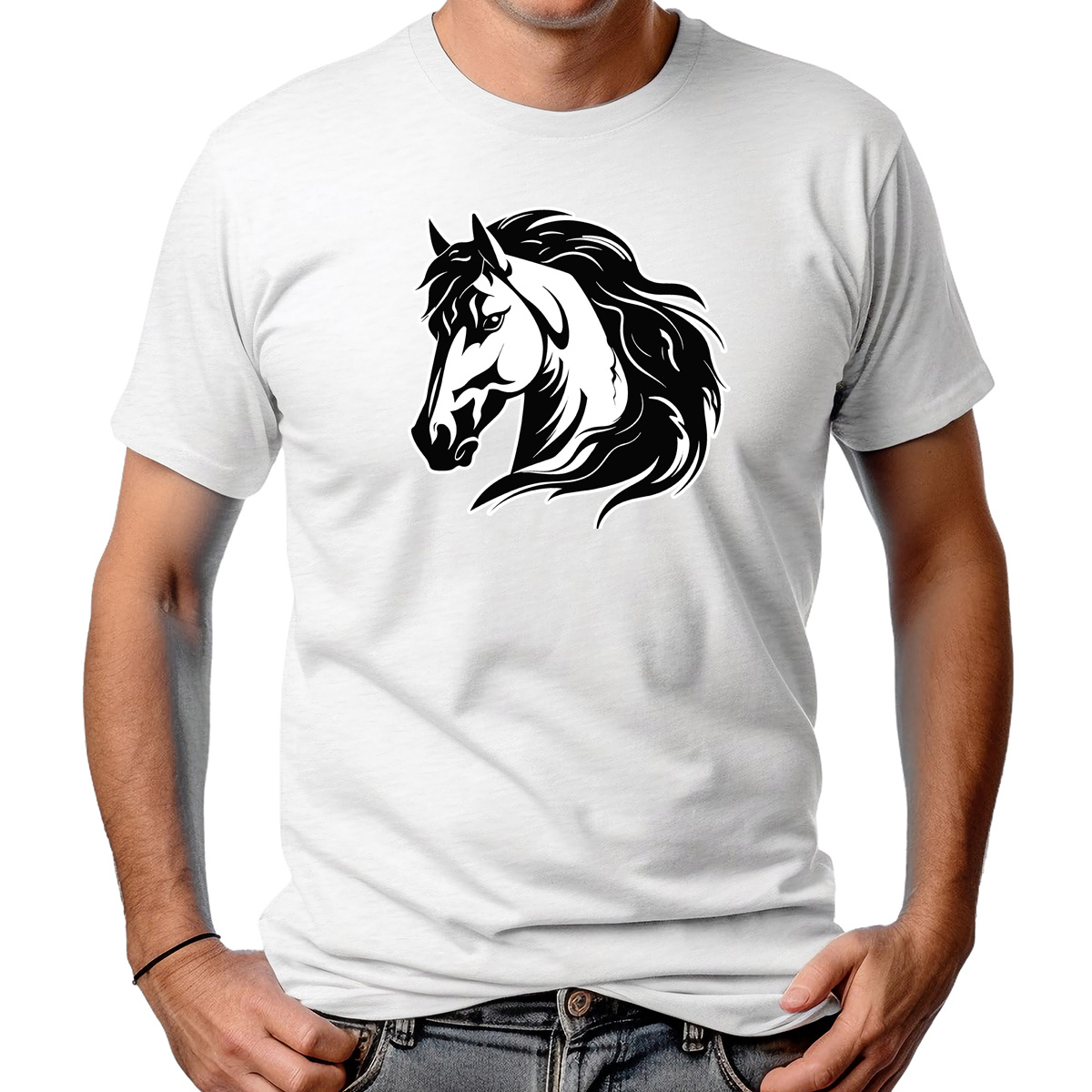 CAMISETA MASCULINA HORSE BW