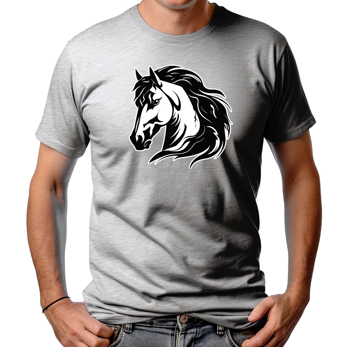 CAMISETA MASCULINA HORSE BW