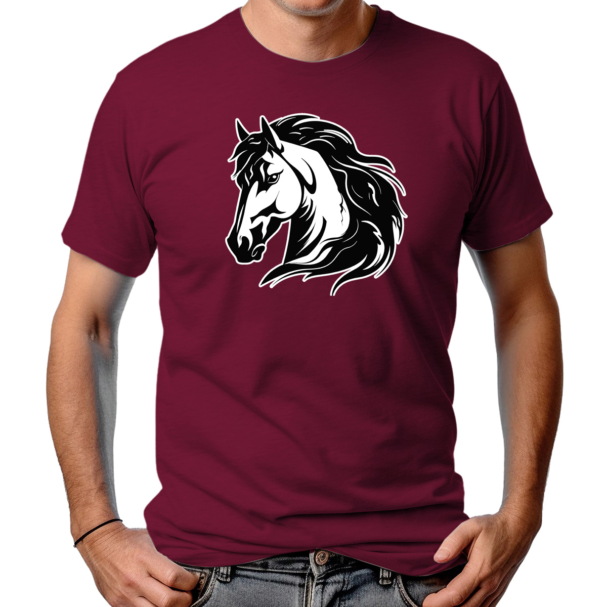 CAMISETA MASCULINA HORSE BW