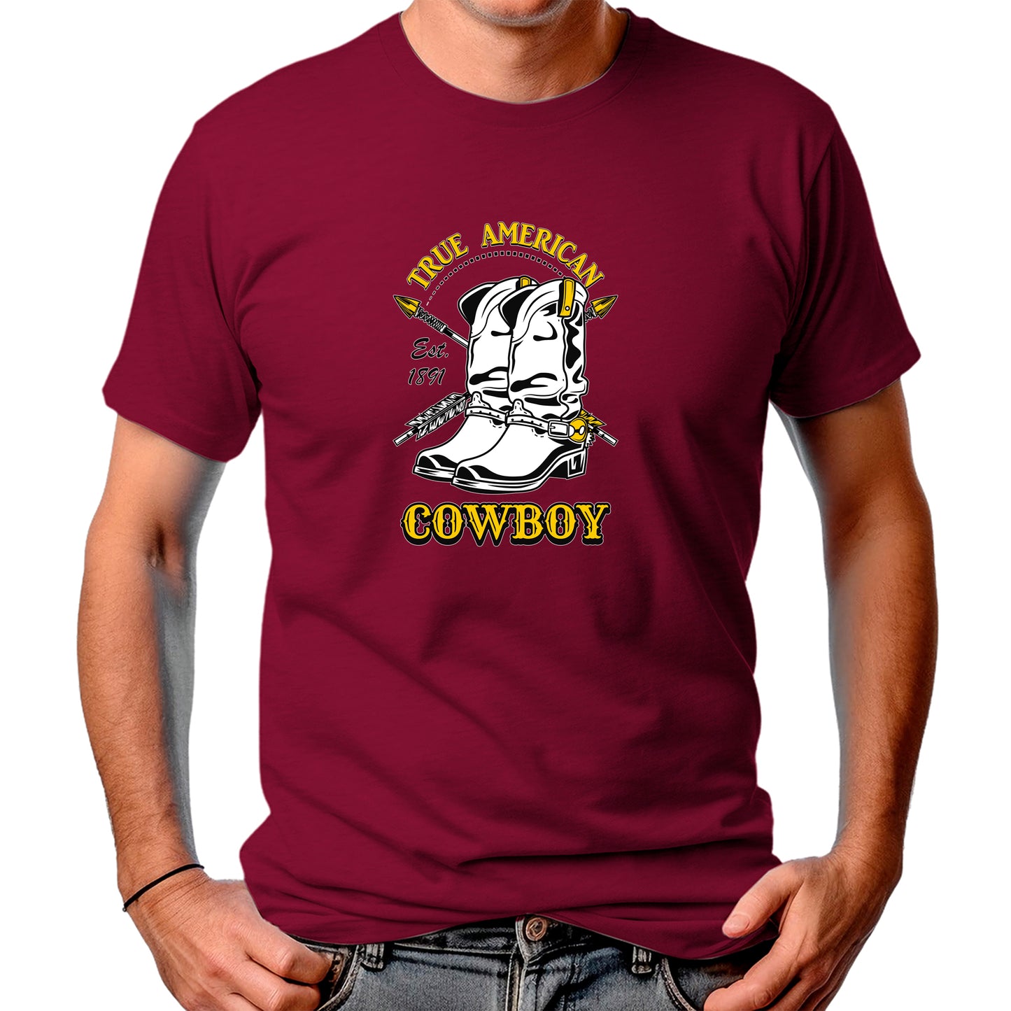 CAMISETA MASCULINA TRUE AMERICAN COWBOY