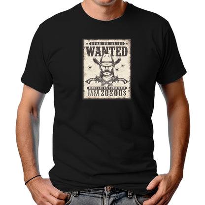 CAMISETA MASCULINA WANTED DUAL GUN