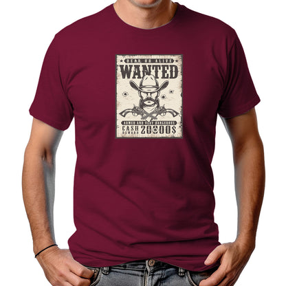 CAMISETA MASCULINA WANTED DUAL GUN