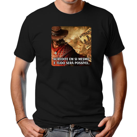 CAMISETA MASCULINA ACREDITE EM SI