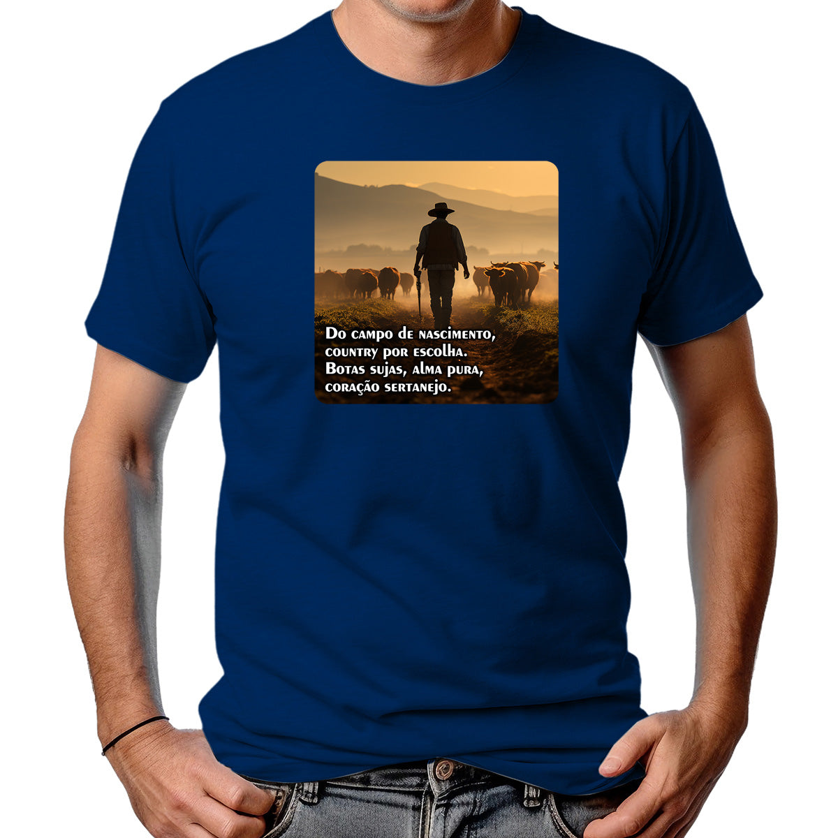 CAMISETA MASCULINA COWBOY VERDADEIRO