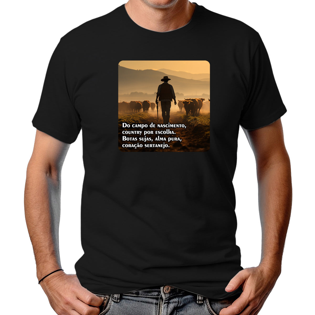 CAMISETA MASCULINA COWBOY VERDADEIRO