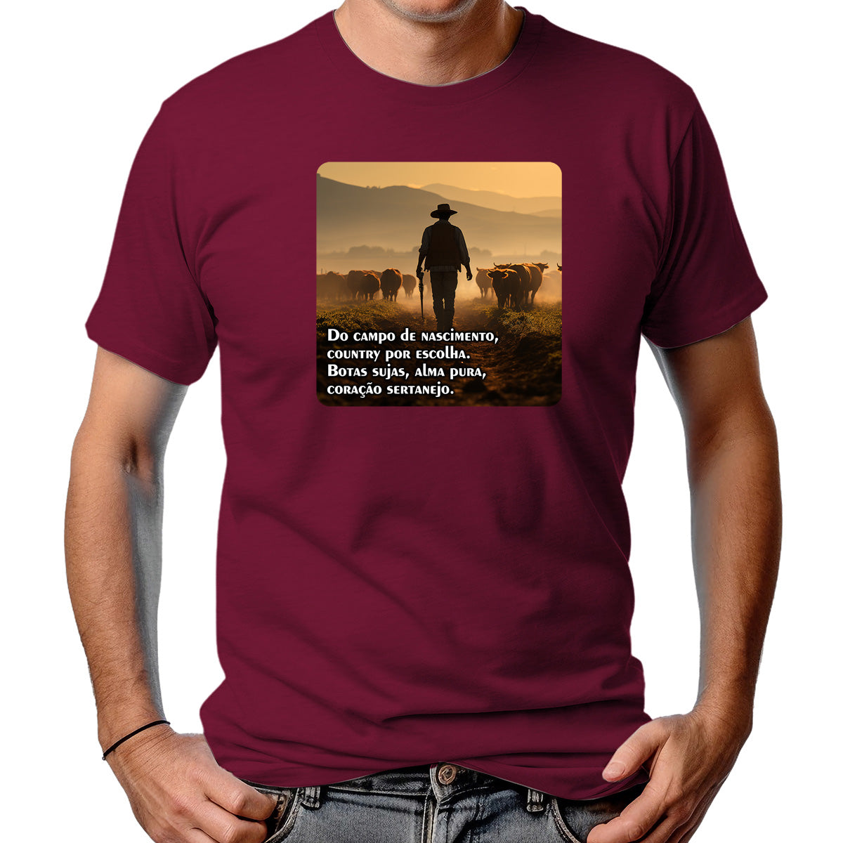 CAMISETA MASCULINA COWBOY VERDADEIRO
