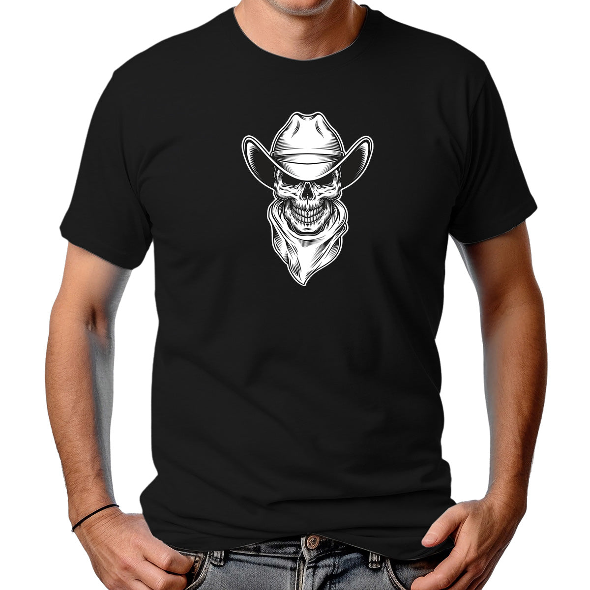 CAMISETA MASCULINA BANDIT SKULL