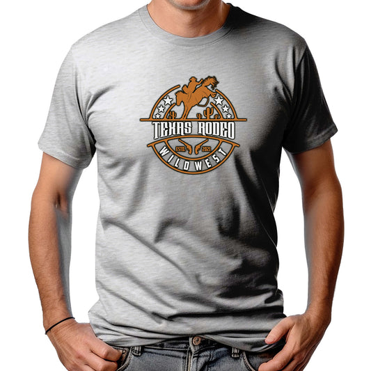 CAMISETA MASCULINA TEXAS RODEIO WILDWEST