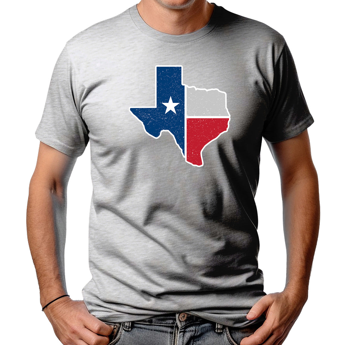 CAMISETA MASCULINA BANDEIRA TEXAS