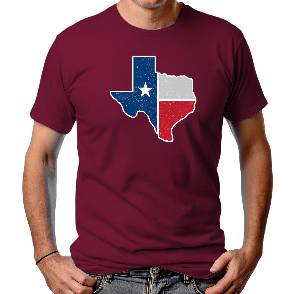 CAMISETA MASCULINA BANDEIRA TEXAS