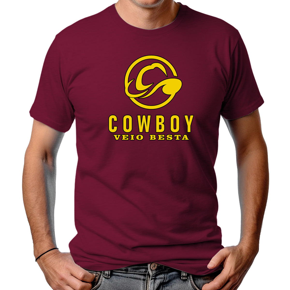 CAMISETA MASCULINA COWBOY VEIO BESTA