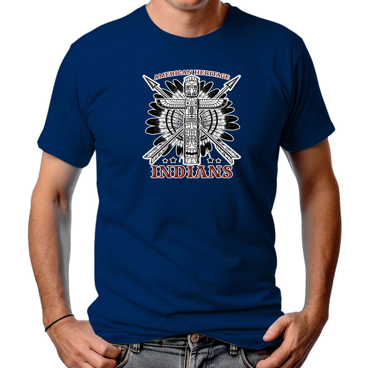 CAMISETA MASCULINA AMERICAN HERITAGE INDIANS