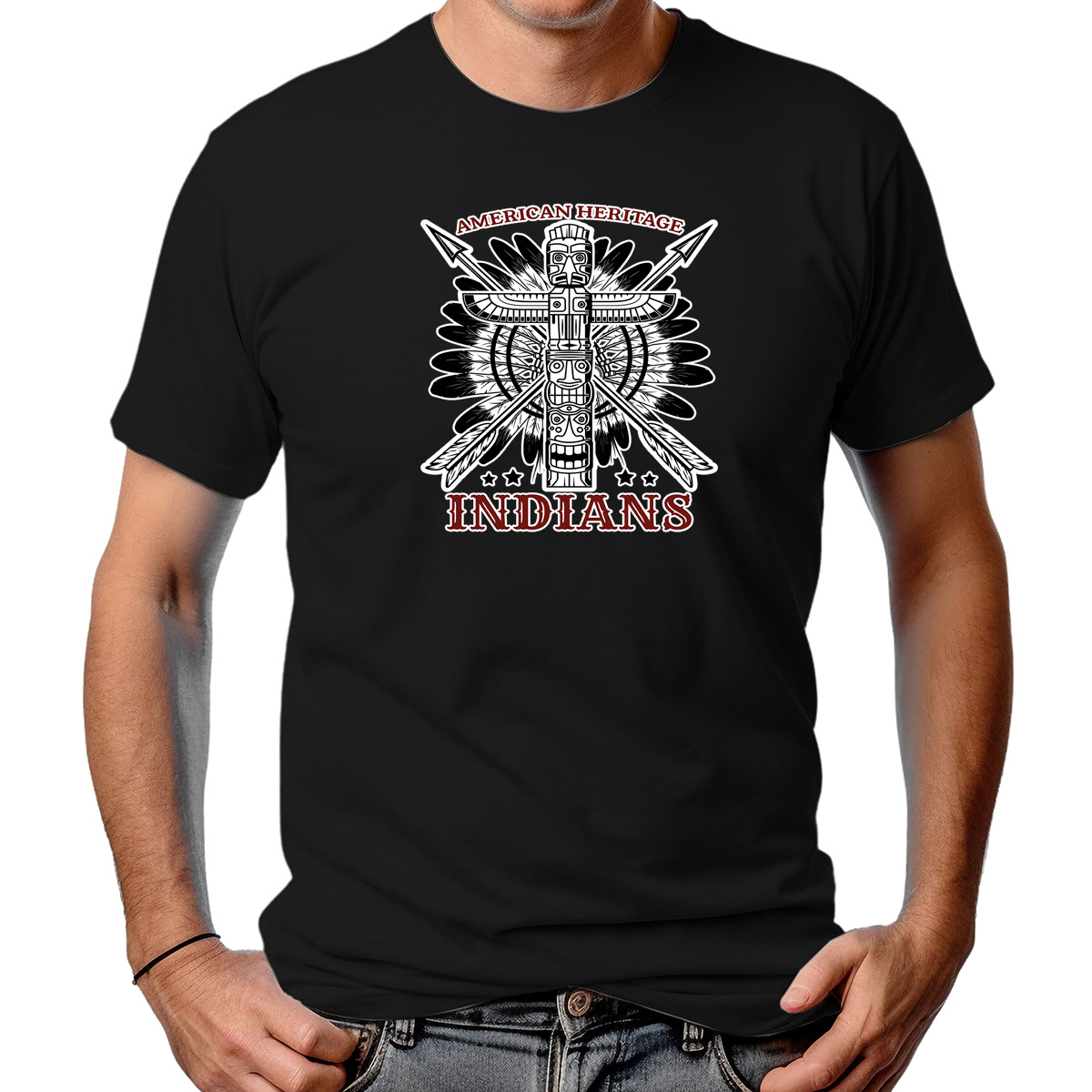 CAMISETA MASCULINA AMERICAN HERITAGE INDIANS