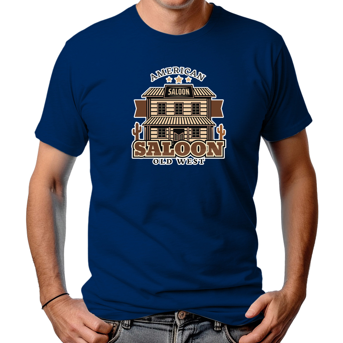 CAMISETA MASCULINA AMERICAN SALOON WILD WEST