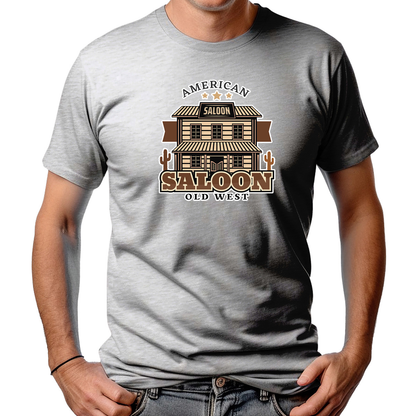 CAMISETA MASCULINA AMERICAN SALOON WILD WEST
