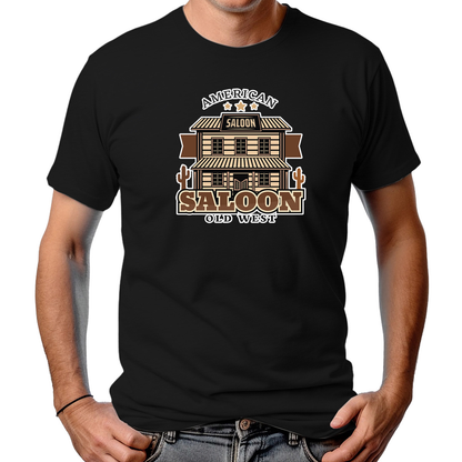 CAMISETA MASCULINA AMERICAN SALOON WILD WEST