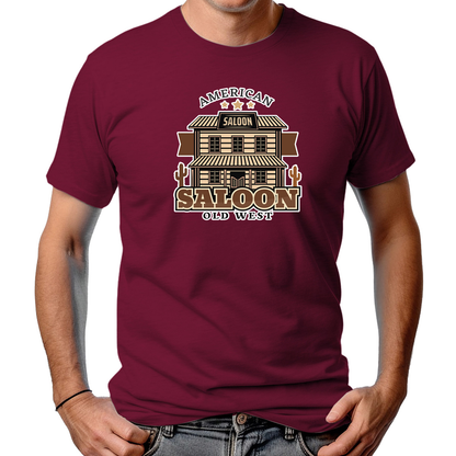CAMISETA MASCULINA AMERICAN SALOON WILD WEST