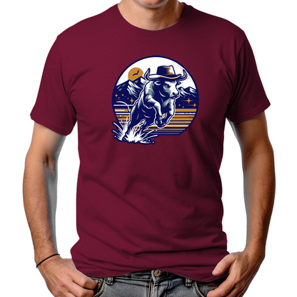 CAMISETA MASCULINA BULL W/ HATS