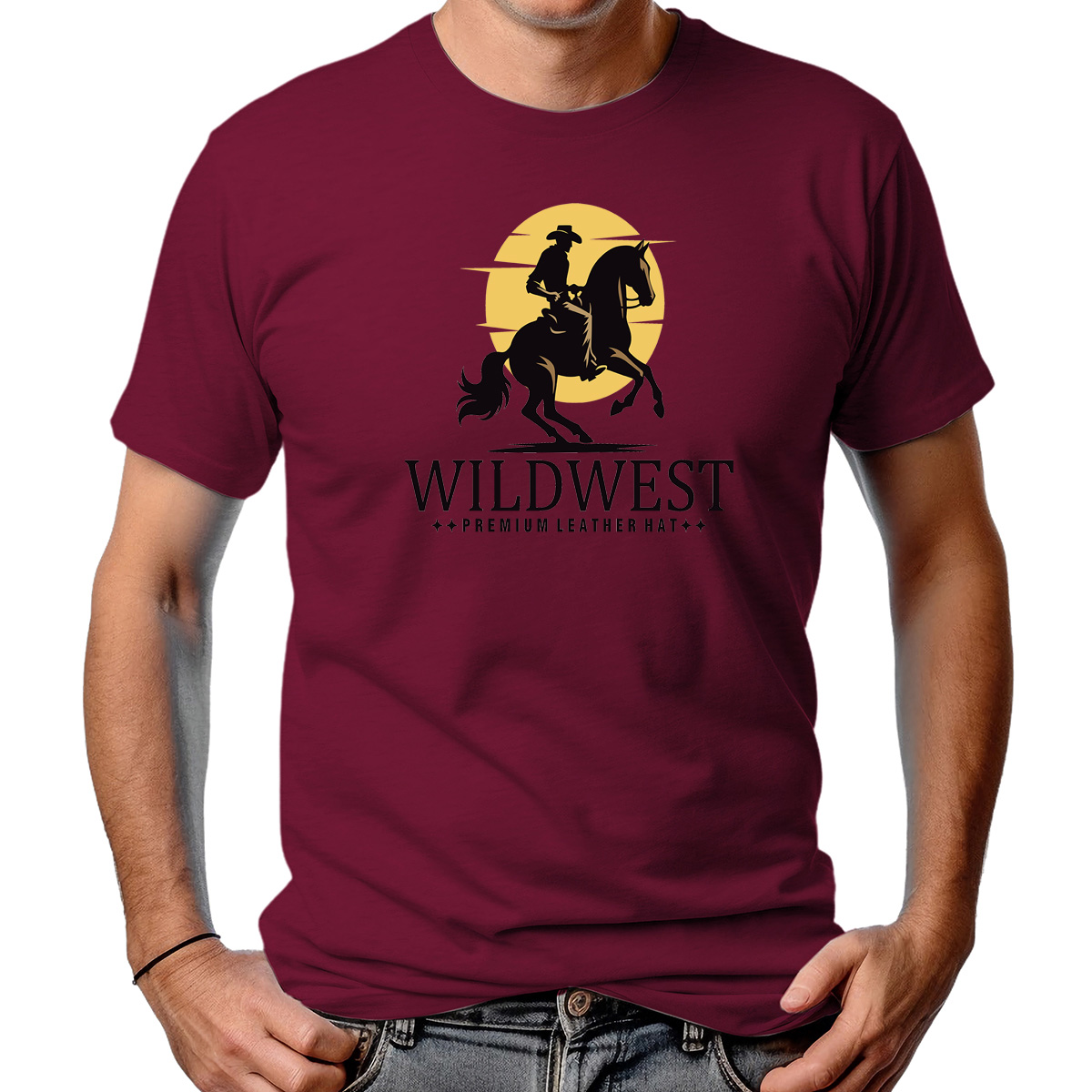 CAMISETA MASCULINA WILDWEST PREMIUM LEATHER