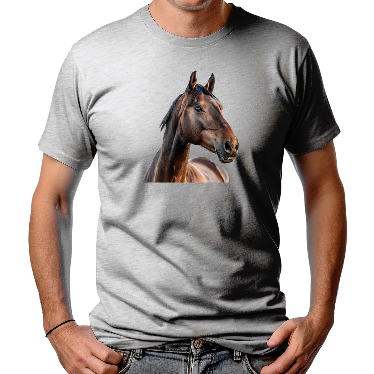 CAMISETA MASCULINA NATURAL HORSE