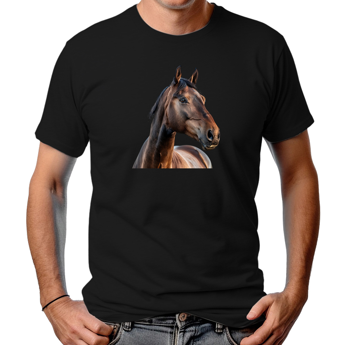 CAMISETA MASCULINA NATURAL HORSE